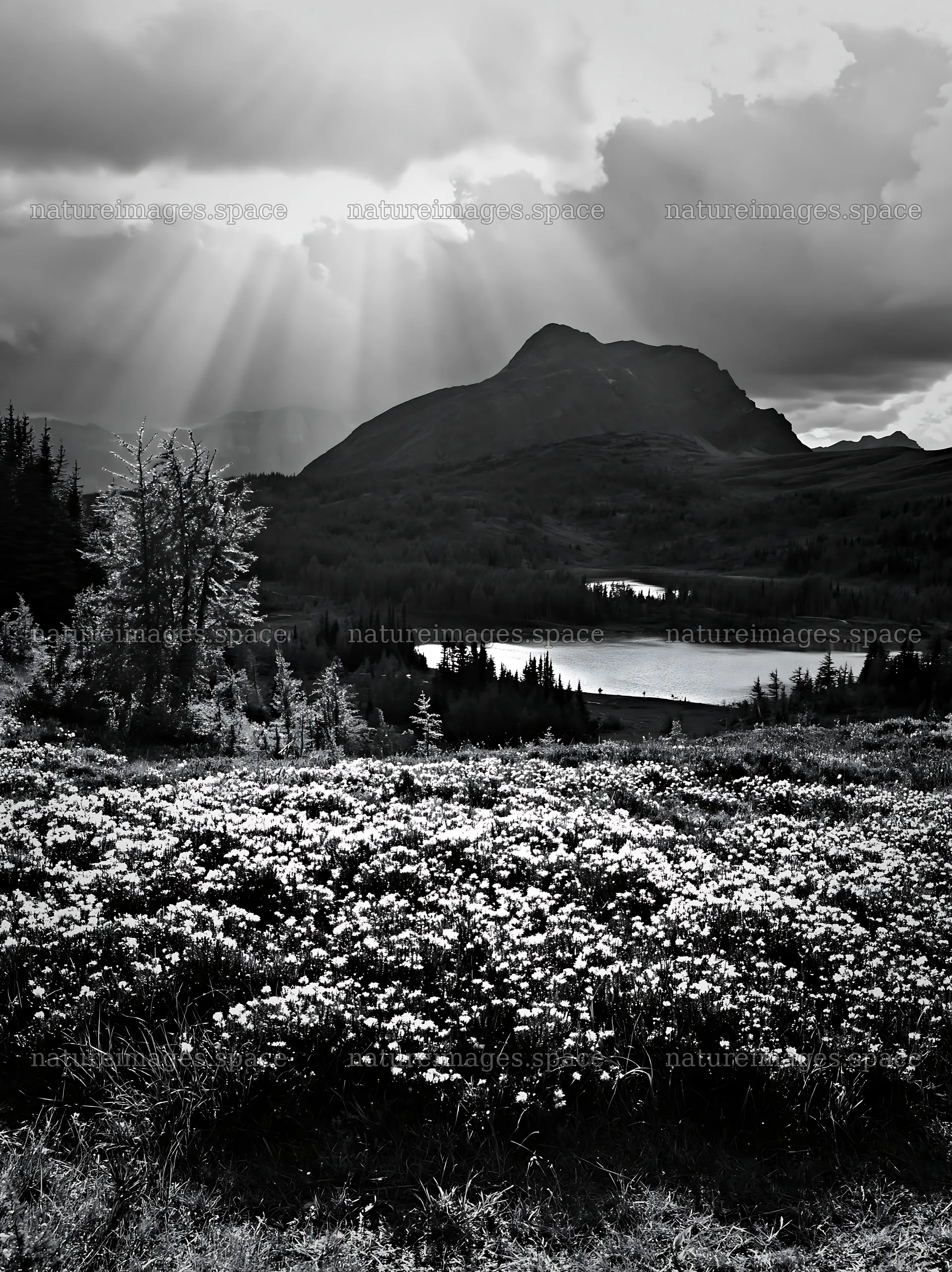 Sunshine Meadows Banff light rays illuminate the landscape – nature images 6866x9174
