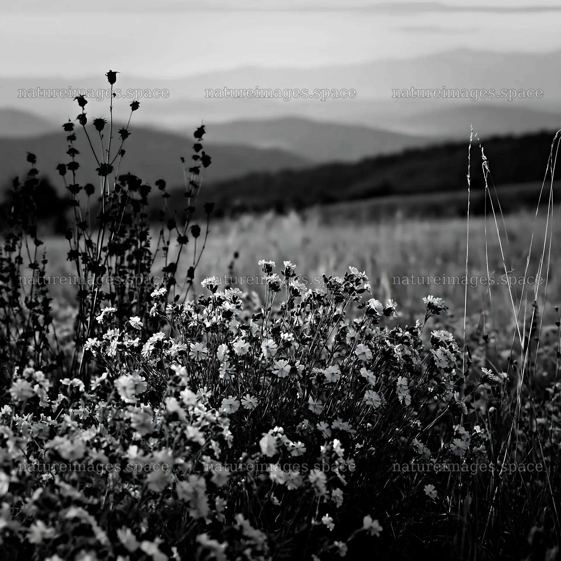 Slovak meadow across Carpathian valley at sunset – nature images 7938x7938