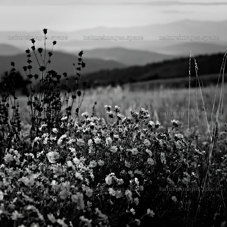Slovak meadow across Carpathian valley at sunset – nature images 7938x7938