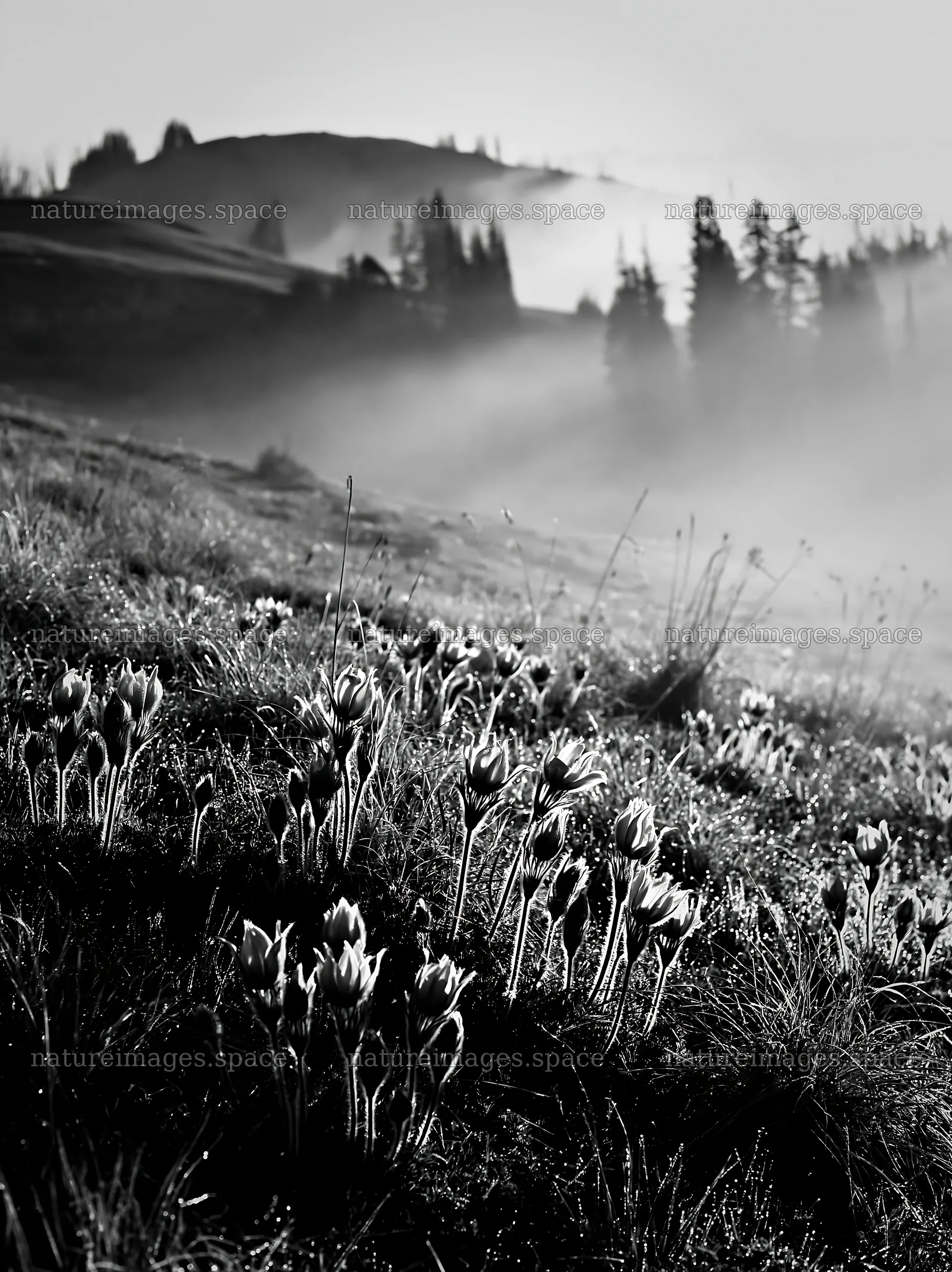 Sunny limestone meadow with warm grasses and blooming flowers – nature images 6866x9174