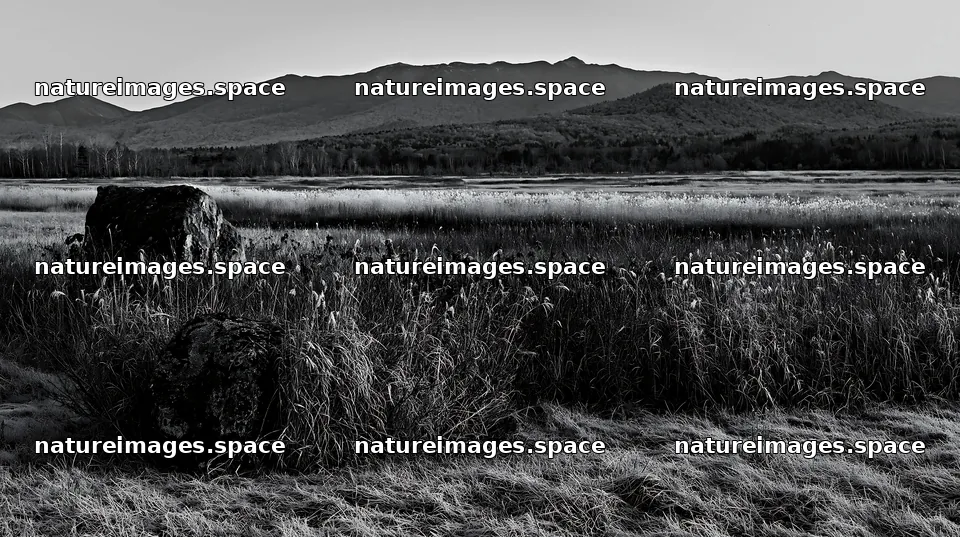Aomori climate resilient meadow with boulder – nature images 10608x5938
