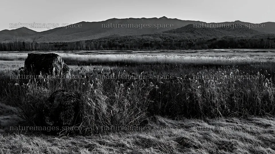 Aomori climate resilient meadow with boulder – nature images 10608x5938