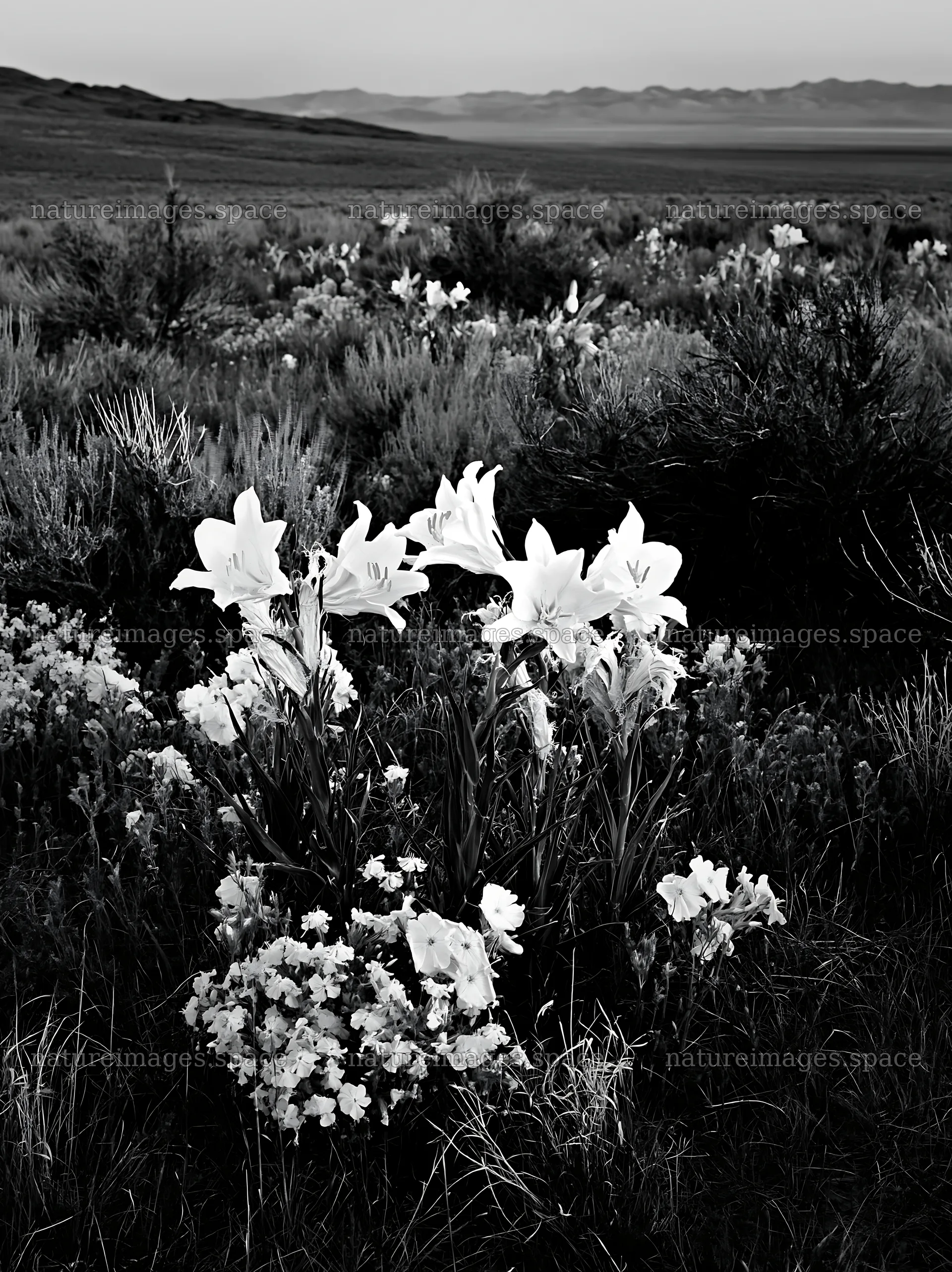 Wildflowers in a sagebrush meadow during daylight hours – nature images 6866x9174