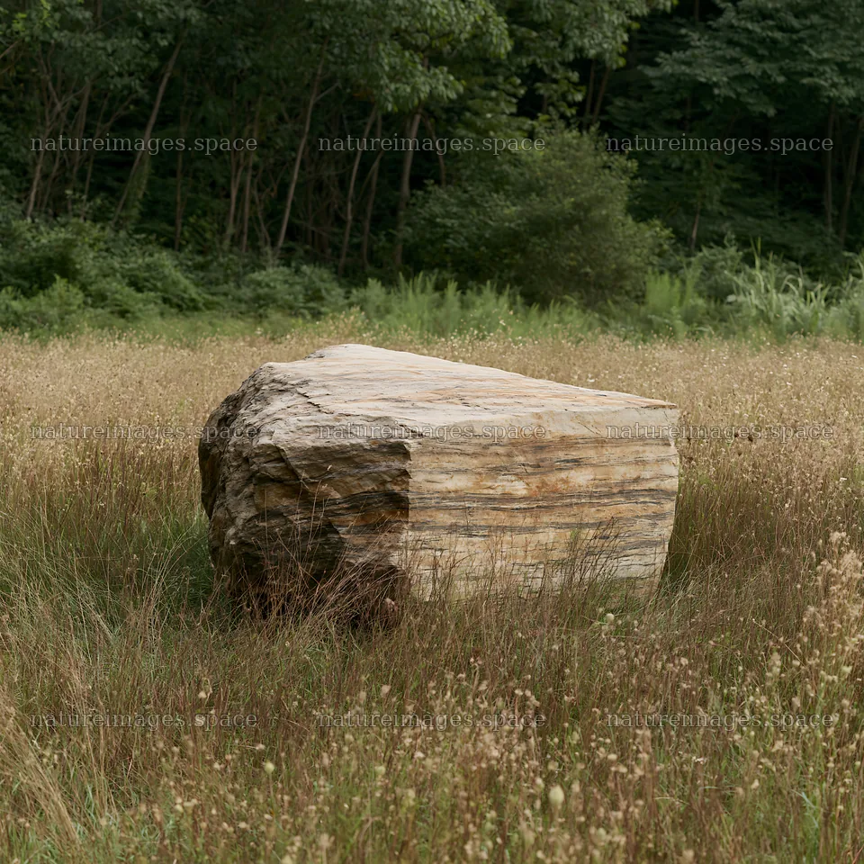 Nagano drought resilient meadow granite boulder in a grassy field – nature images 7938x7938